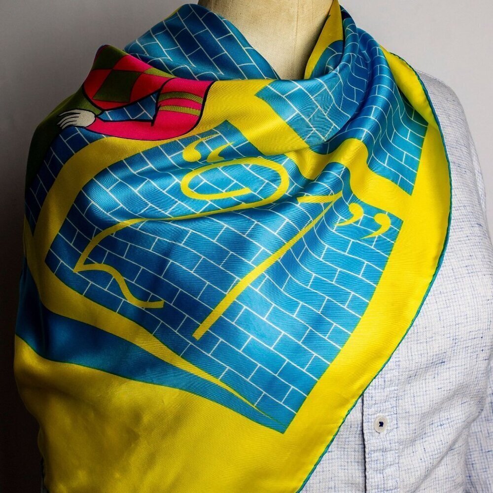 Silk Bandana | Silk Scarf Club 21 XXVI | Vintage Hollywood Style | 1920s Art Dec